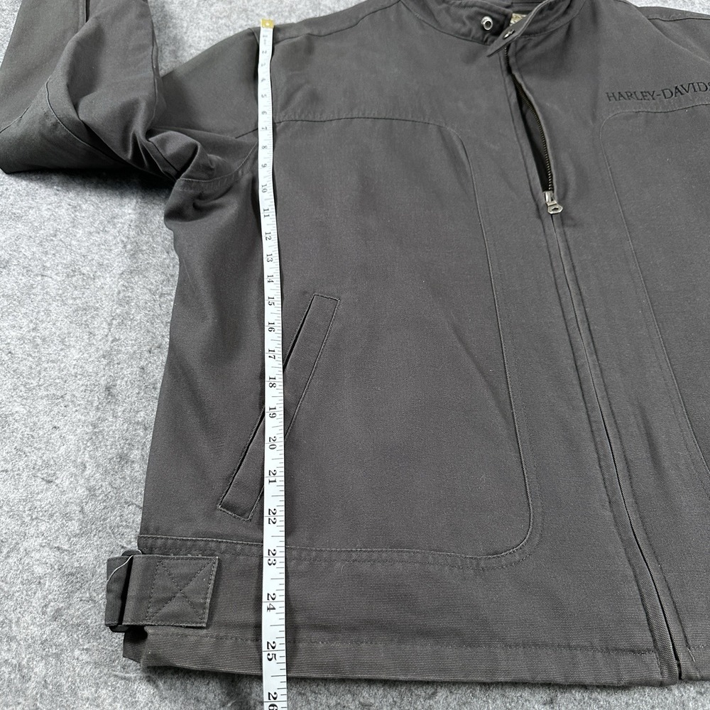 Vintage Harley Davidson Detroit Jacket Embroidered Mechanic Canvas Bomber - Picture 5 of 16
